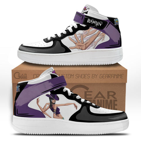 Nico Robin Sneakers Air Mid Op Custom Anime Schuhe